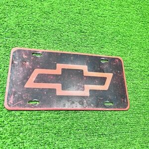 Chevy‎ Red Bowtie Booster Plate Vintage Chevrolet Intimidator Colors Distressed